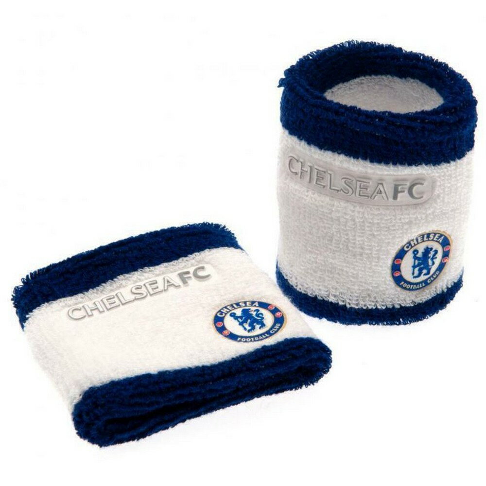 チェルシー フットボールクラブ Chelsea FC オフィシャル商品 クレスト コットン リストバンド (2個組) 【海外通販】