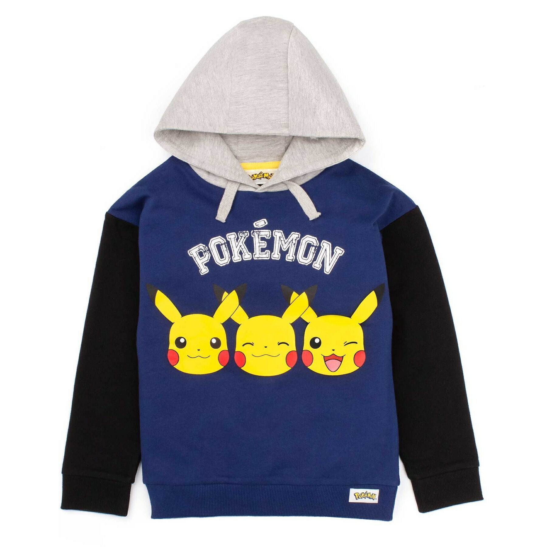 (ポケモン) Pokemon オフィシャル商品 キッズ・子供 ボーイズ Pikachu フェイス パーカー ドローストリング アウター 【海外通販】