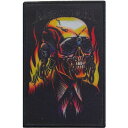 (メガデス) Megadeth オフィシャル商品 Flaming Vic ワッペン アイロン装着 パッチ 【海外通販】