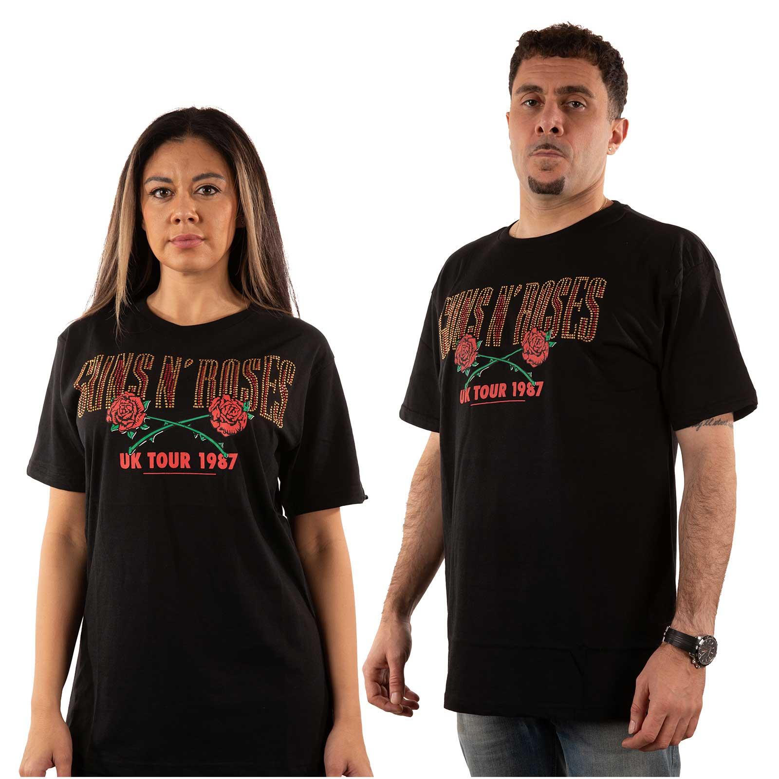 (ガンズ・アンド・ローゼズ) GuNs N Roses オフィシャル商品 ユニセックス 87 Tour Embellished Tシャツ 半袖 トップス 【海外通販】