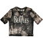 (ビートルズ) The Beatles オフィシャル商品 レディース Drop T ロゴ Tシャツ メッシュ クロップ丈 半袖 トップス 【海外通販】