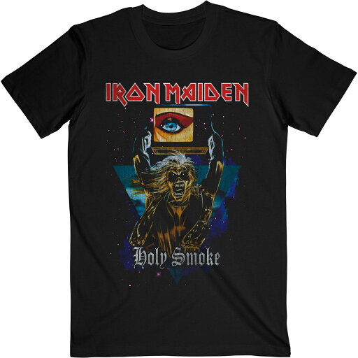 (アイアン・メイデン) Iron Maiden オフィシャル商品 ユニセックス Holy Smoke Space Tシャツ トライアングル 半袖 トップス 【海外通販】 (アイアン・メイデン) Iron Maiden オフィシャル商品 ユニセックス Holy Smoke Space Tシャツ トライアングル 半袖 トップス 【海外通販】