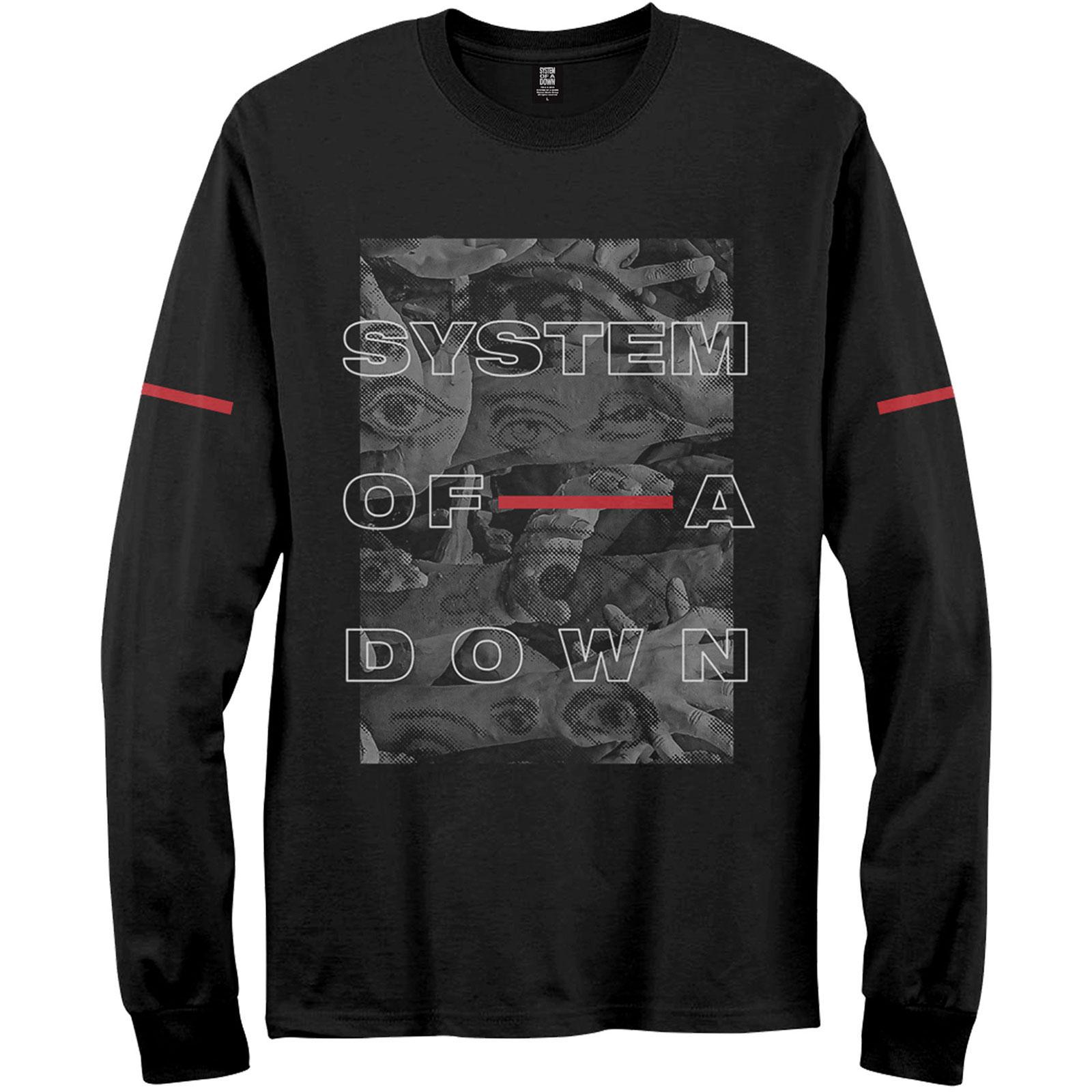 (システム・オブ・ア・ダウン) System Of A Down オフィシャル商品 ユニセックス Eye Collage Tシャツ 長袖 トップス 【海外通販】