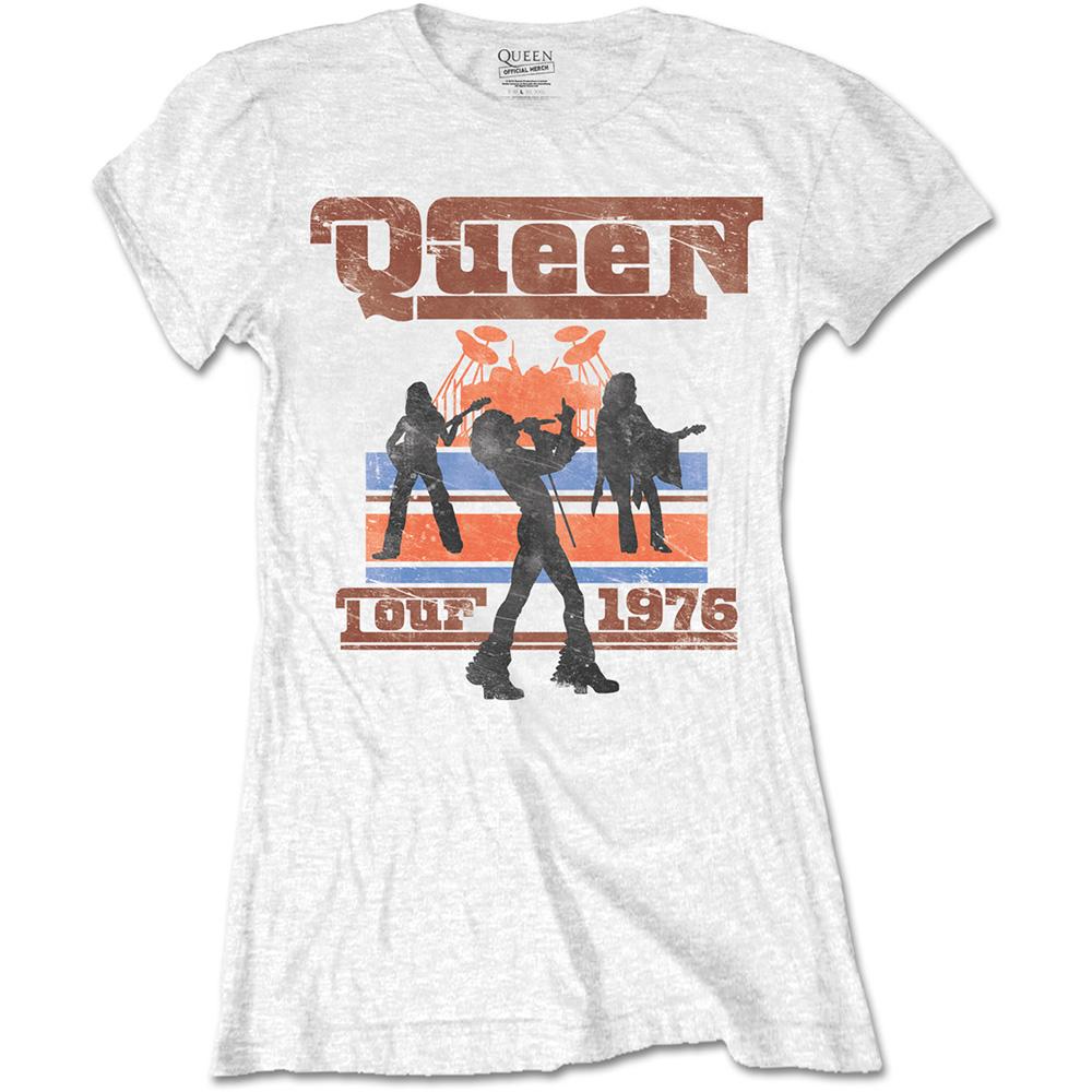 (クイーン) Queen オフィシャル商品 レディース 1976 Tour Silhouette Tシャツ 半袖 トップス 【海外通販】