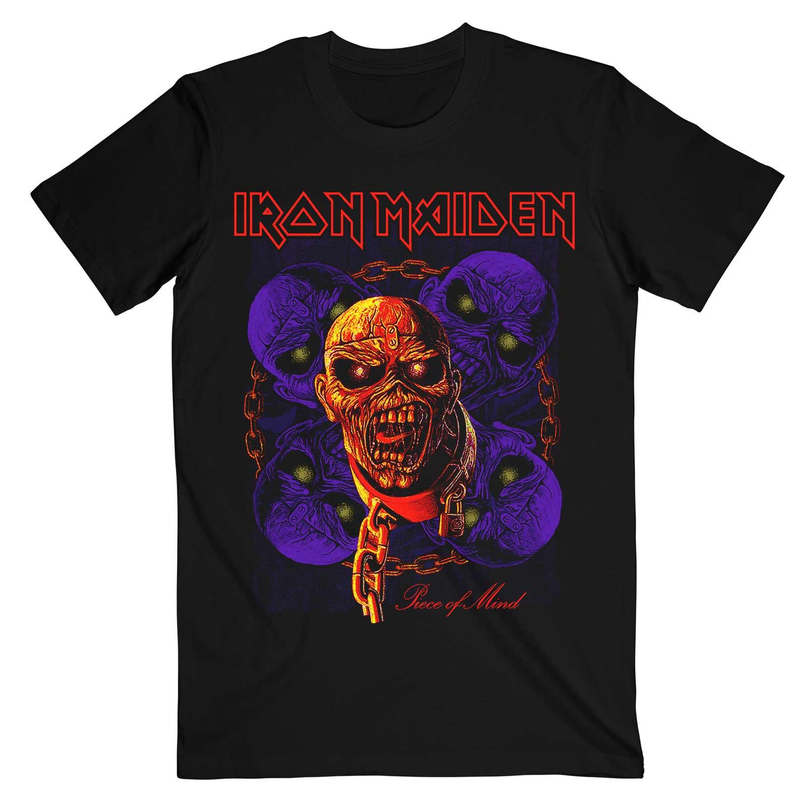 (アイアン・メイデン) Iron Maiden オフィシャル商品 ユニセックス Piece Of Mind Multi Head Eddie Tシャツ コットン 半袖 トップス 