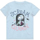 (ナイトメアー ビフォア クリスマス) Nightmare Before Christmas オフィシャル商品 キッズ 子供 ガールズ Scream Queen Tシャツ コットン 半袖 トップス 【海外通販】