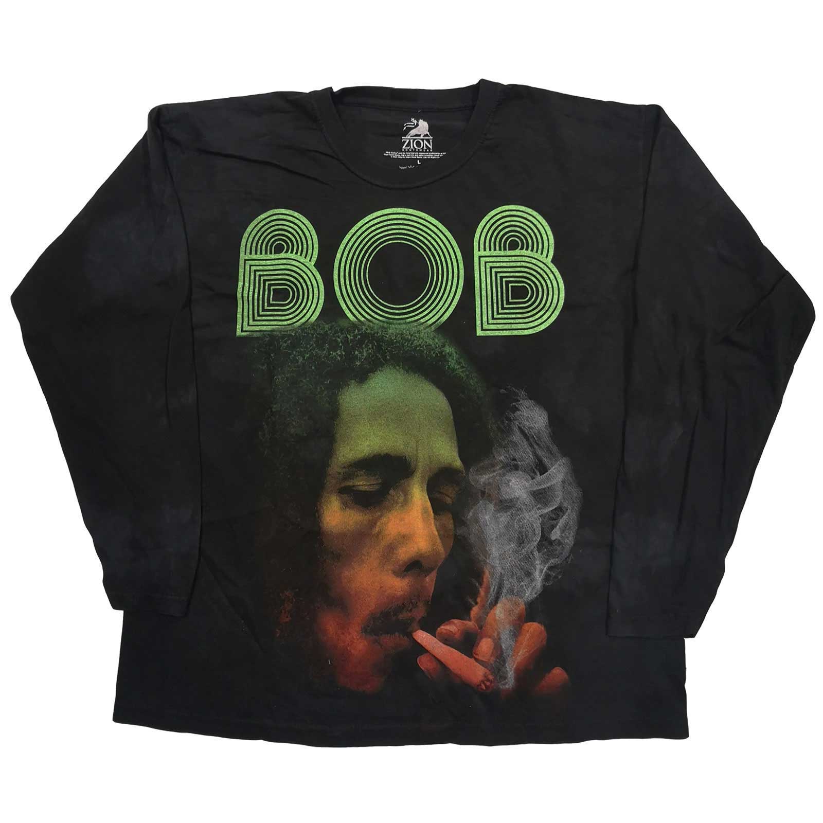 (ボブ・マーリー) Bob Marley オフィシャル商品 ユニセックス Smoke Gradient Tシャツ 長袖 トップス 【海外通販】