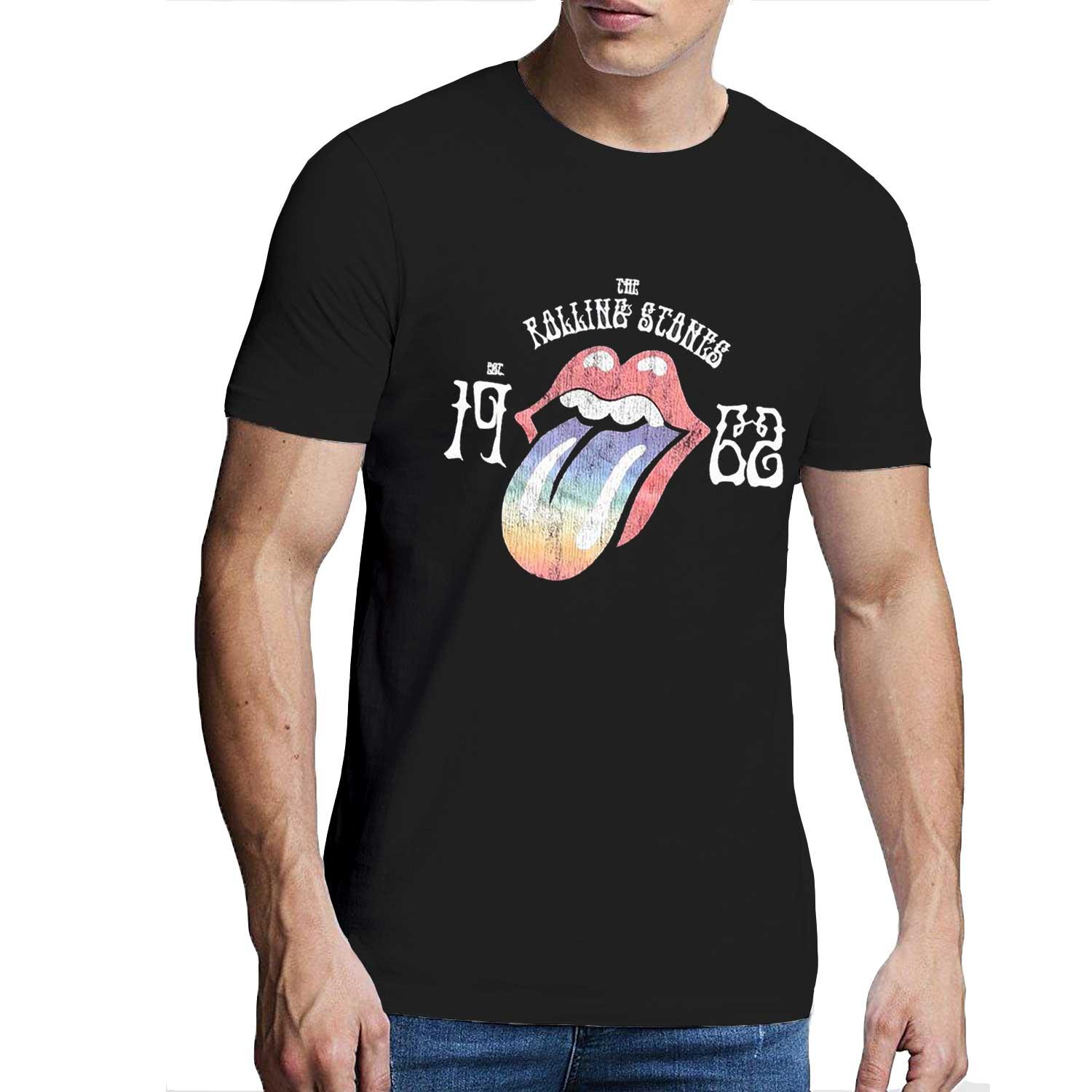 (ローリング・ストーンズ) The Rolling Stones オフィシャル商品 ユニセックス Sixty Rainbow Hi-Build Tシャツ 半袖 トップス 【海外通販】