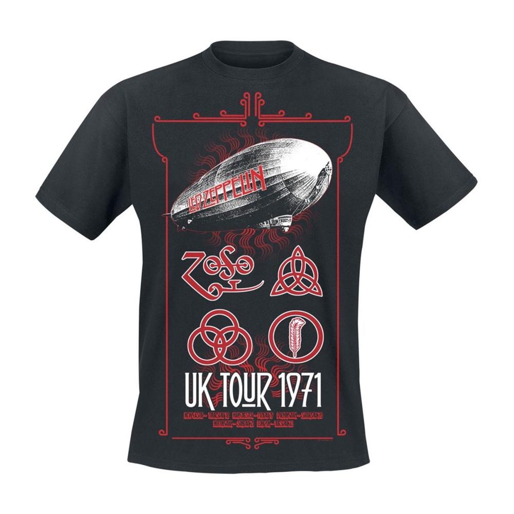 (レッド・ツェッペリン) Led Zeppelin オフィシャル商品 ユニセックス UK Tour 1971 Tシャツ 半袖 トップス 【海外通販】