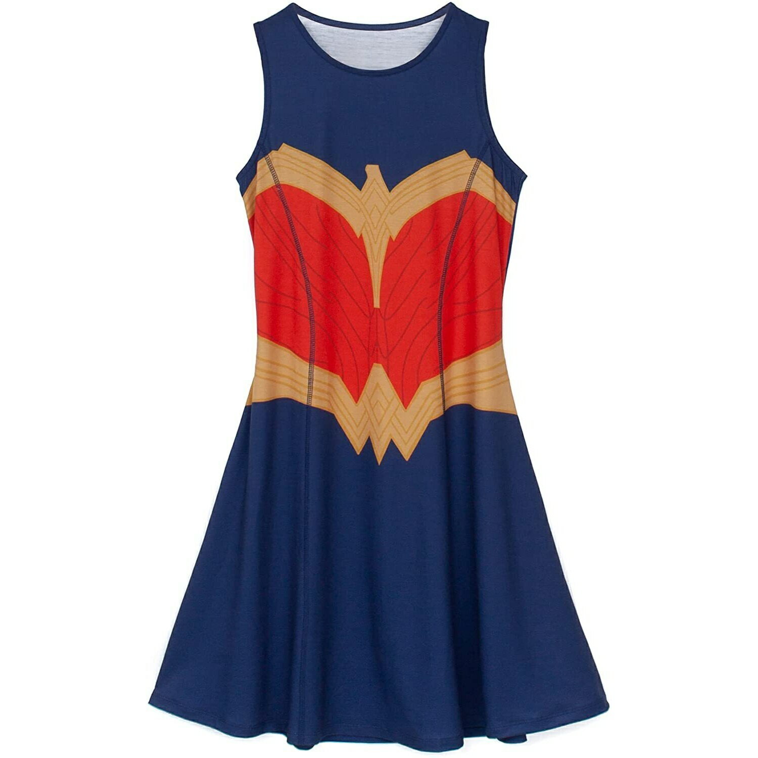 (ワンダーウーマン) Wonder Woman オフィシャル商品 レディース コスチュームドレス 袖なし Tシャツドレス 【海外通販】