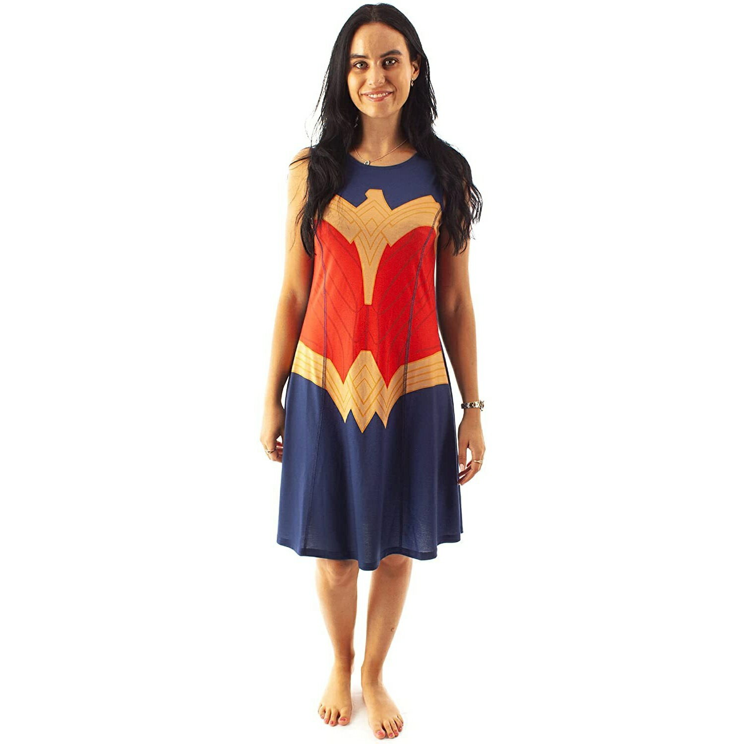 (ワンダーウーマン) Wonder Woman オフィシャル商品 レディース コスチュームドレス 袖なし Tシャツドレス 【海外通販】 3