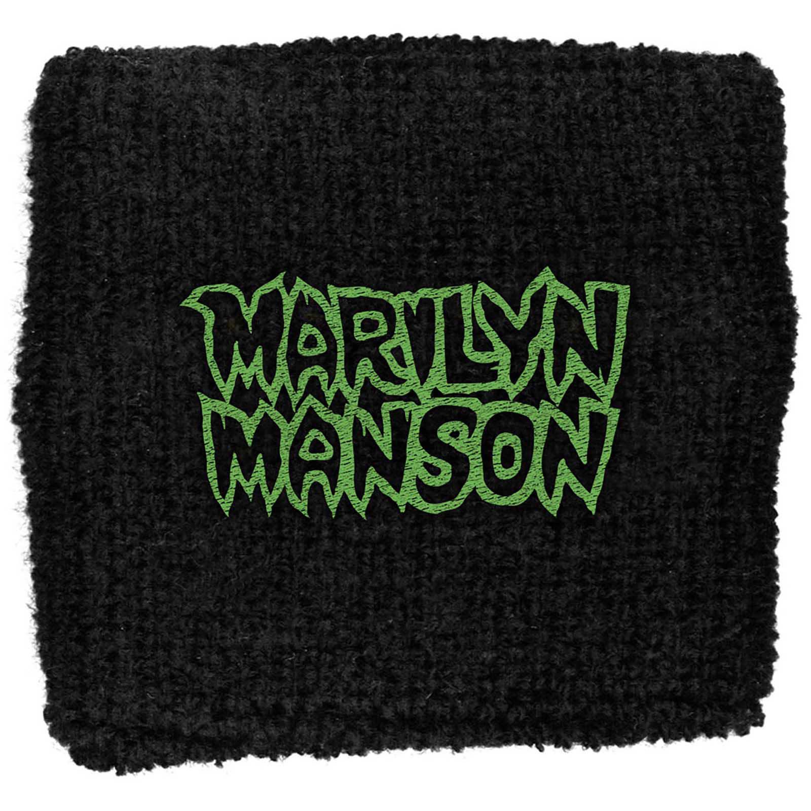 (マリリン・マンソン) Marilyn Manson オフィシャル商品 ロゴ リストバンド 布地 スエットバンド 【海..