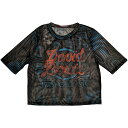 (デヴィッド・ボウイ) David Bowie オフィシャル商品 レディース 1984 World Tour Tシャツ メッシュ クロップ丈 半袖 トップス 【...