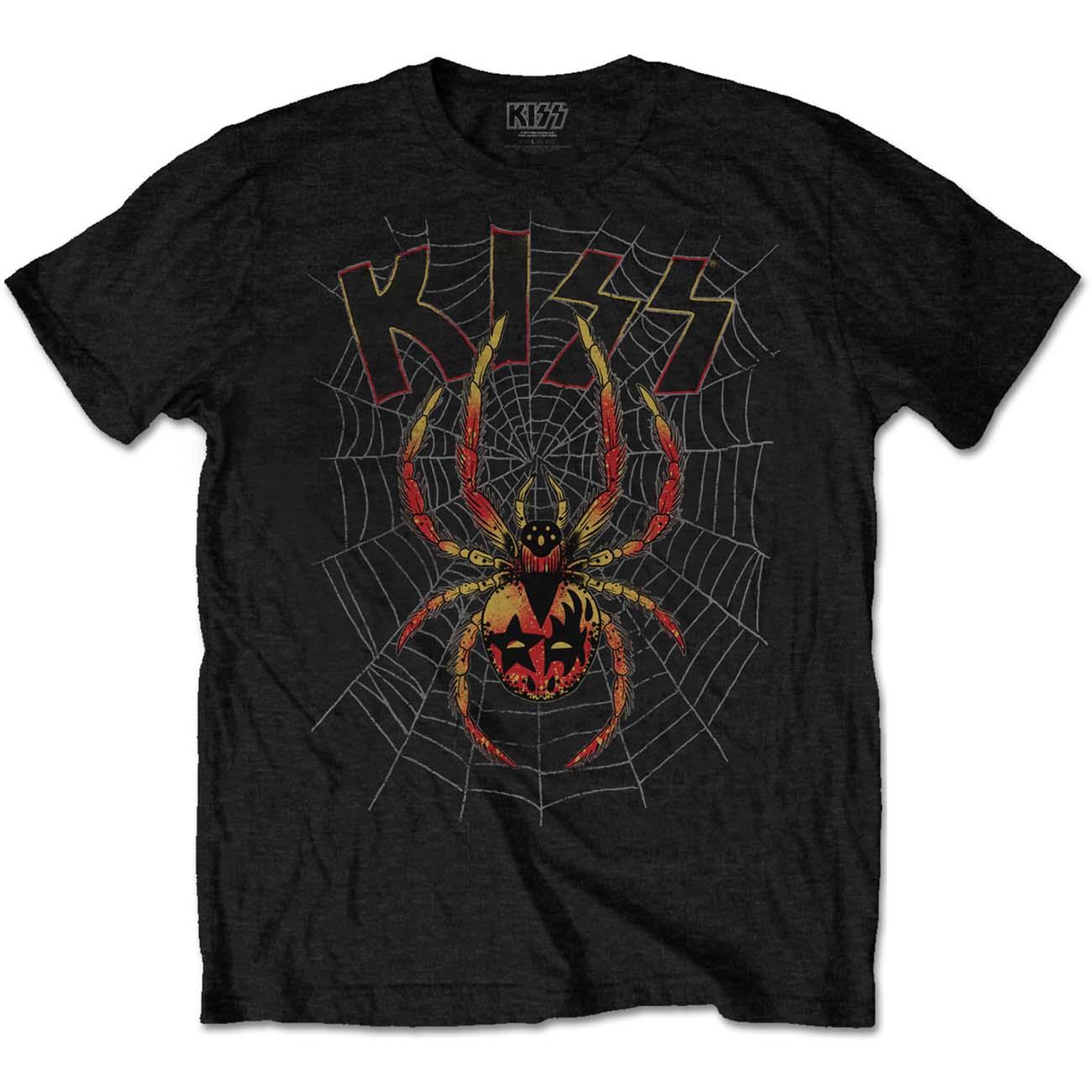 (キッス) Kiss オフィシャル商品 ユニセックス Spider Tシャツ 半袖 トップス 【海外通販】