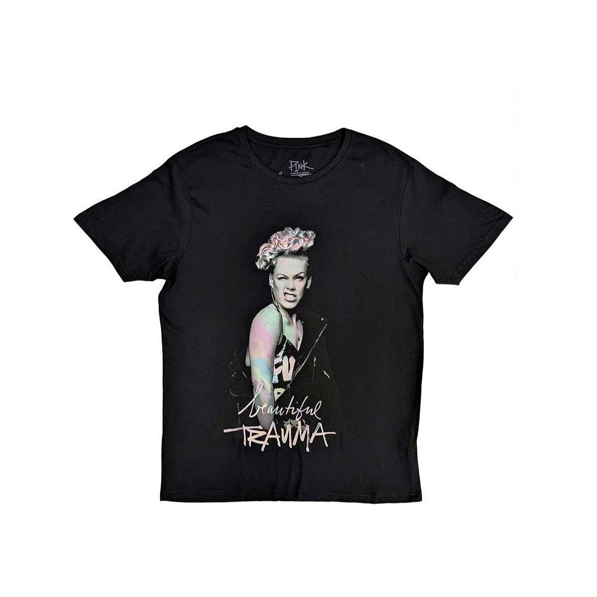 (ピンク) Pink オフィシャル商品 ユニセックス Wink Tシャツ バックプリント 半袖 トップス 【海外通販】