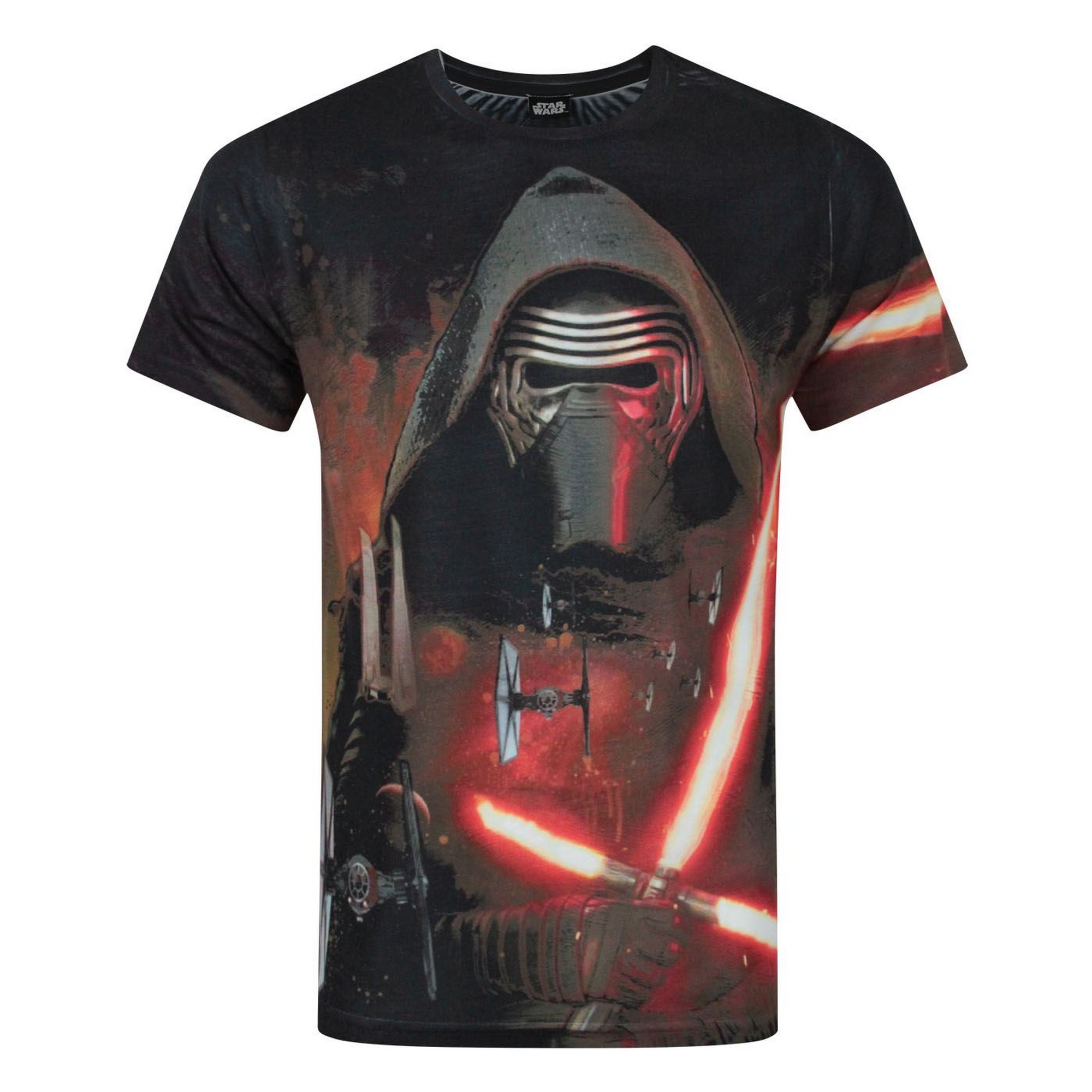 (スターウォーズ) Star Wars オフィシャル商品 メンズ Force Awakens カイロ レン ライトセーバー Tシャツ 半袖 トップス 【海外通販】