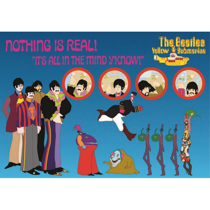 (ビートルズ) The Beatles オフィシャル商品 Yellow Submarine Nothing Is Real スタンダード ポストカード 【海外通販】