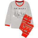 (フレンズ) Friends オフィシャル商品 キッズ・子供 ボーイズ クリスマス パジャマ 長袖 上下セット 【海外通販】
