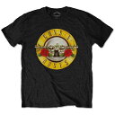 (ガンズ・アンド・ローゼズ) Guns N Roses オフィシャル商品 キッズ・子供 ロゴ Tシャツ 半袖 トップス 【海外通販】