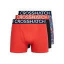 (クロスハッチ) Crosshatch メンズ Payso ボクサーショーツ 下着 パンツ セット (3枚組) 【海外通販】