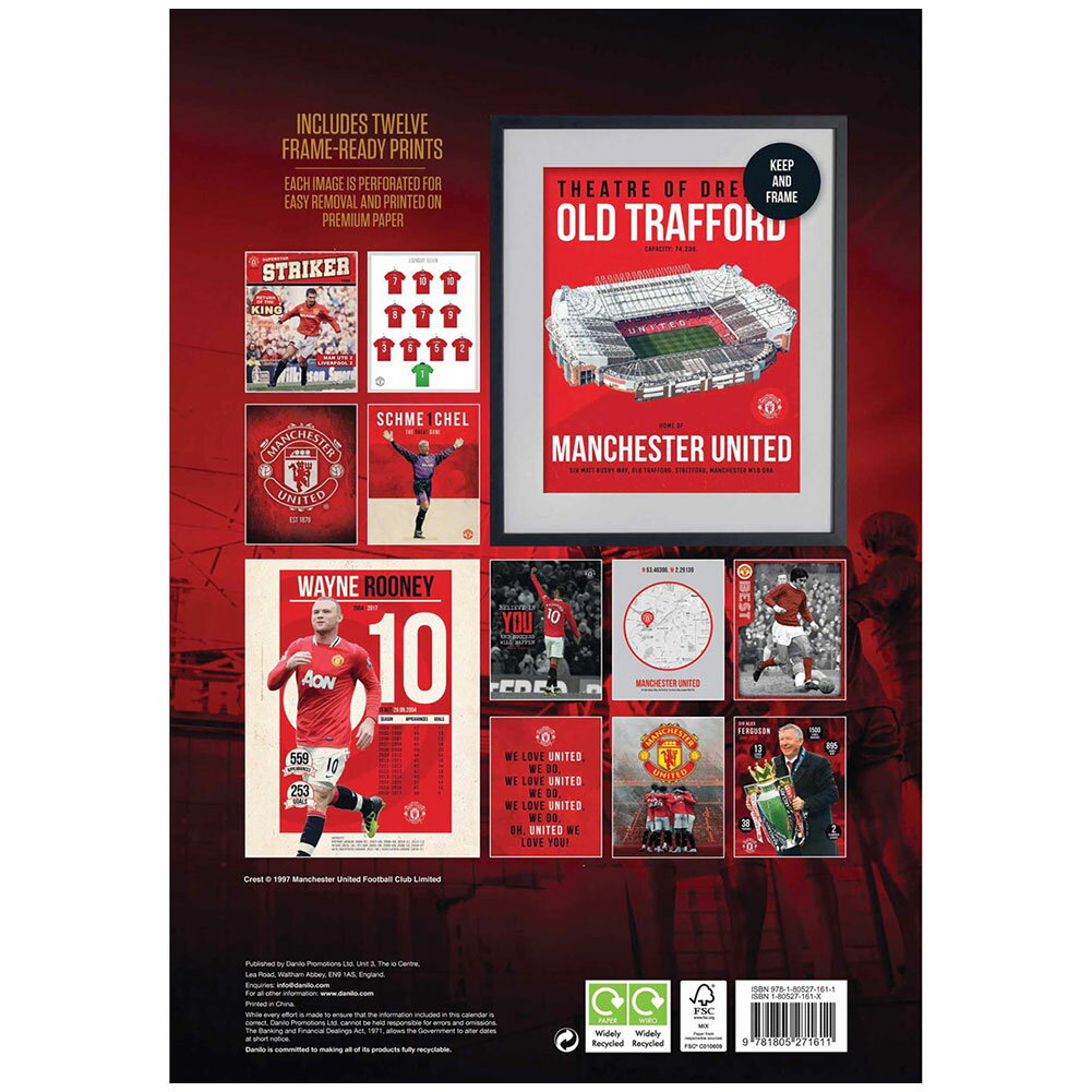 マンチェスターユナイテッド フットボールクラブ Manchester United FC オフィシャル商品 デラックス 2024 カレンダー ウォールカレンダー 【海外通販】