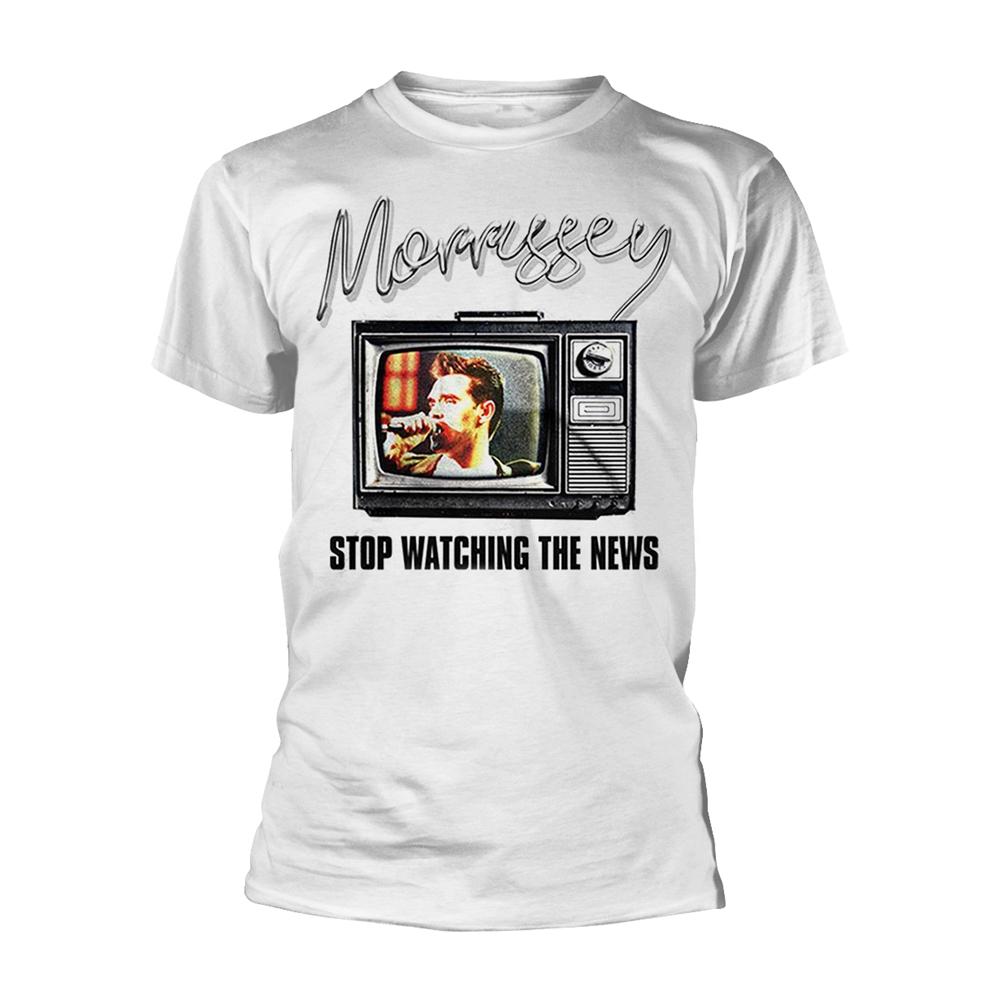 (モリッシー) Morrissey オフィシャル商品 ユニセックス Stop Watching The News Tシャツ コットン 半袖 トップス 【海外通販】