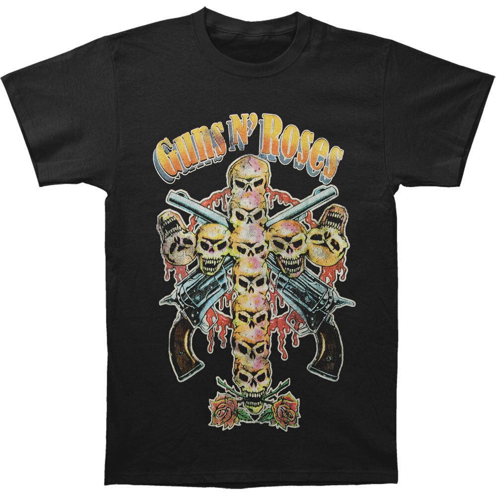 (ガンズ・アンド・ローゼズ) Guns N Roses オフィシャル商品 ユニセックス 80s Skull Cross Tシャツ 半袖 トップス 【海外通販】