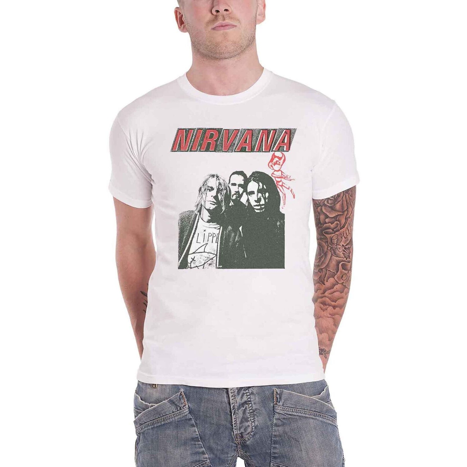 乐天商城 - (ニルヴァーナ) Nirvana オフィシャル商品 ユニセックス Flipper Tシャツ コットン 半袖 トップス 【海外通販】