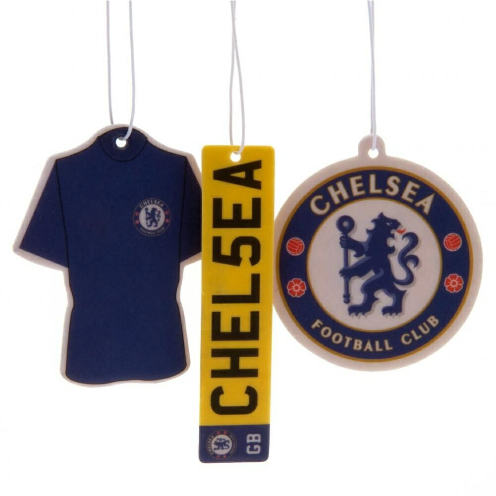 チェルシー フットボールクラブ Chelsea FC オフィシャル商品 車用 エアーフレッシュナー 芳香剤 3枚セット 【海外通販】