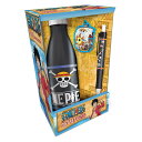 (ワンピース) One Piece オフィシャル商品 麦わらの一味 エンブレム ウォーターボトル 水筒 セット 【海外通販】