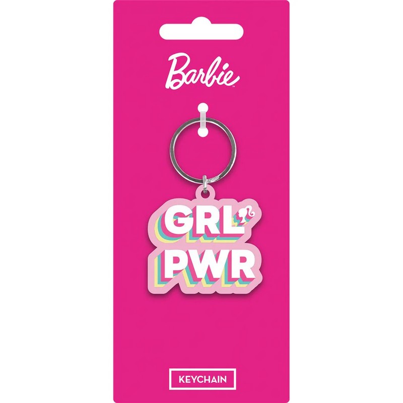 バービー (バービー) Barbie オフィシャル商品 GRL PWR キーリング PVC キーホルダー 【海外通販】