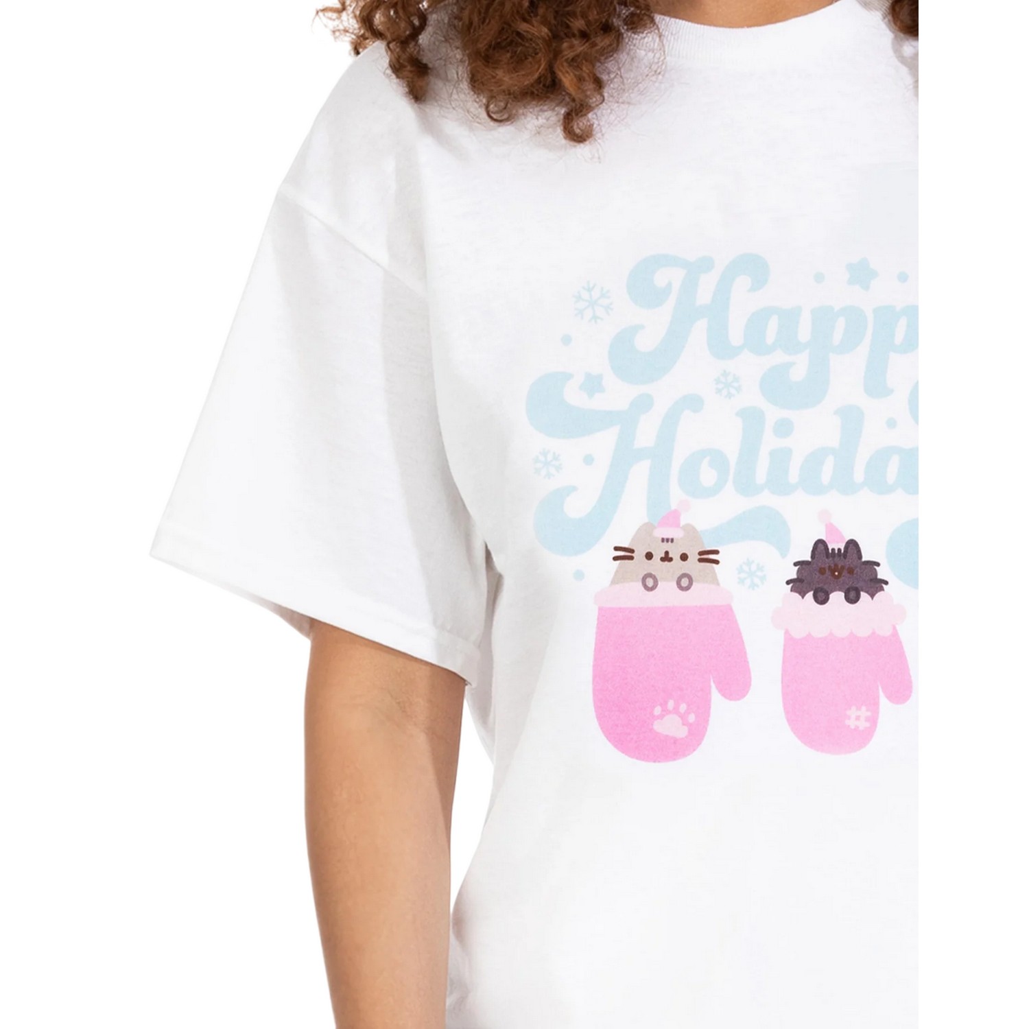 (ねこのプシーン) Pusheen オフィシャル商品 レディース Christmas Tシャツ 半袖 トップス 【海外通販】