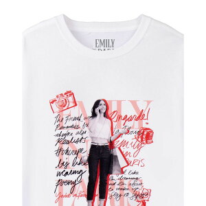 (エミリー、パリへ行く) Emily In Paris オフィシャル商品 レディース Mono Typography Tシャツ 半袖 トップス 【海外通販】