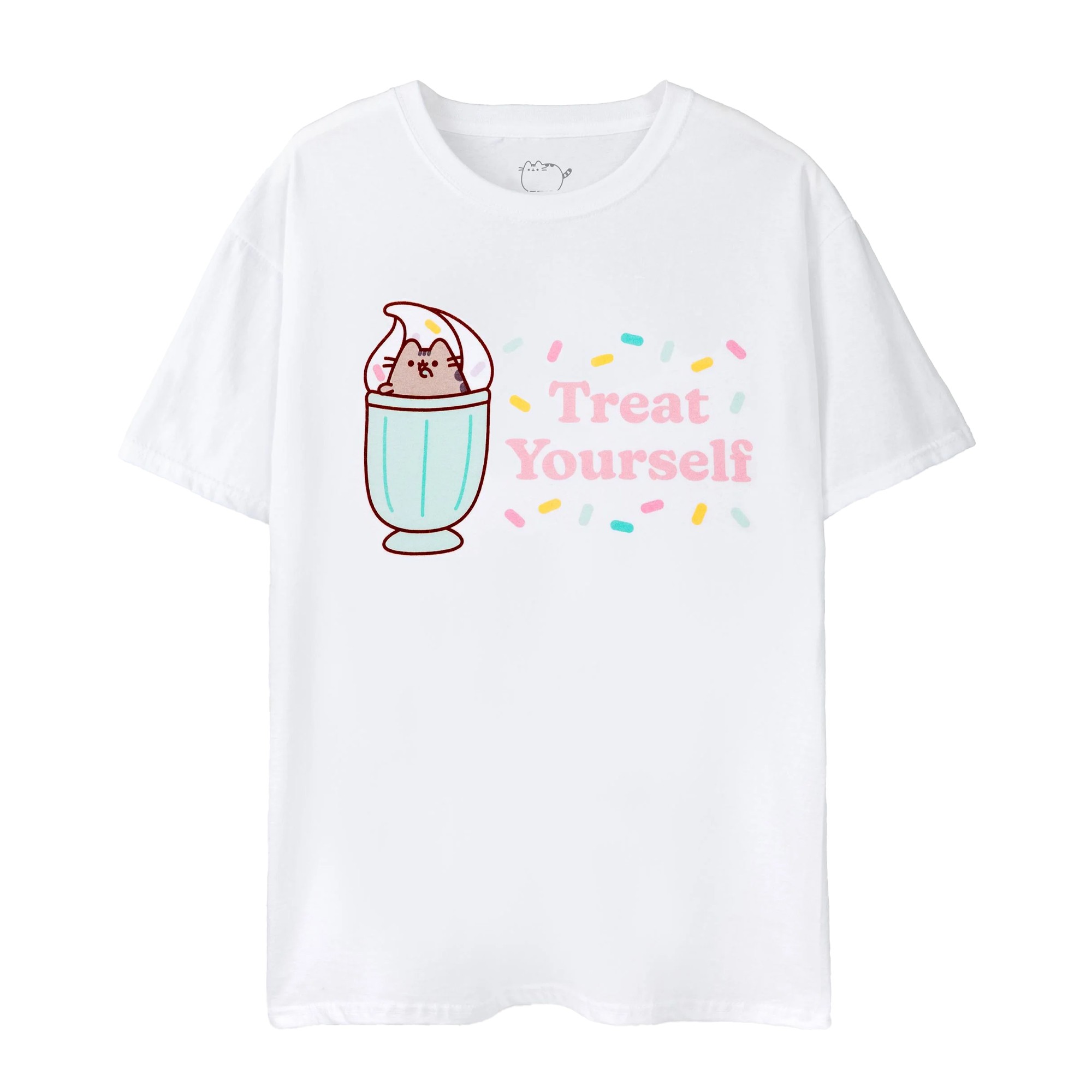 (ねこのプシーン) Pusheen オフィシャル商品 レディース Treat Yourself Tシャツ 半袖 トップス 【海外通販】
