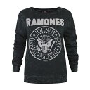 (アンプリファイド) Amplified オフィシャル商品 レディース Seal Ramones マクラメ ロゴ トレーナー 長袖 スエットシャツ 【海外通販】