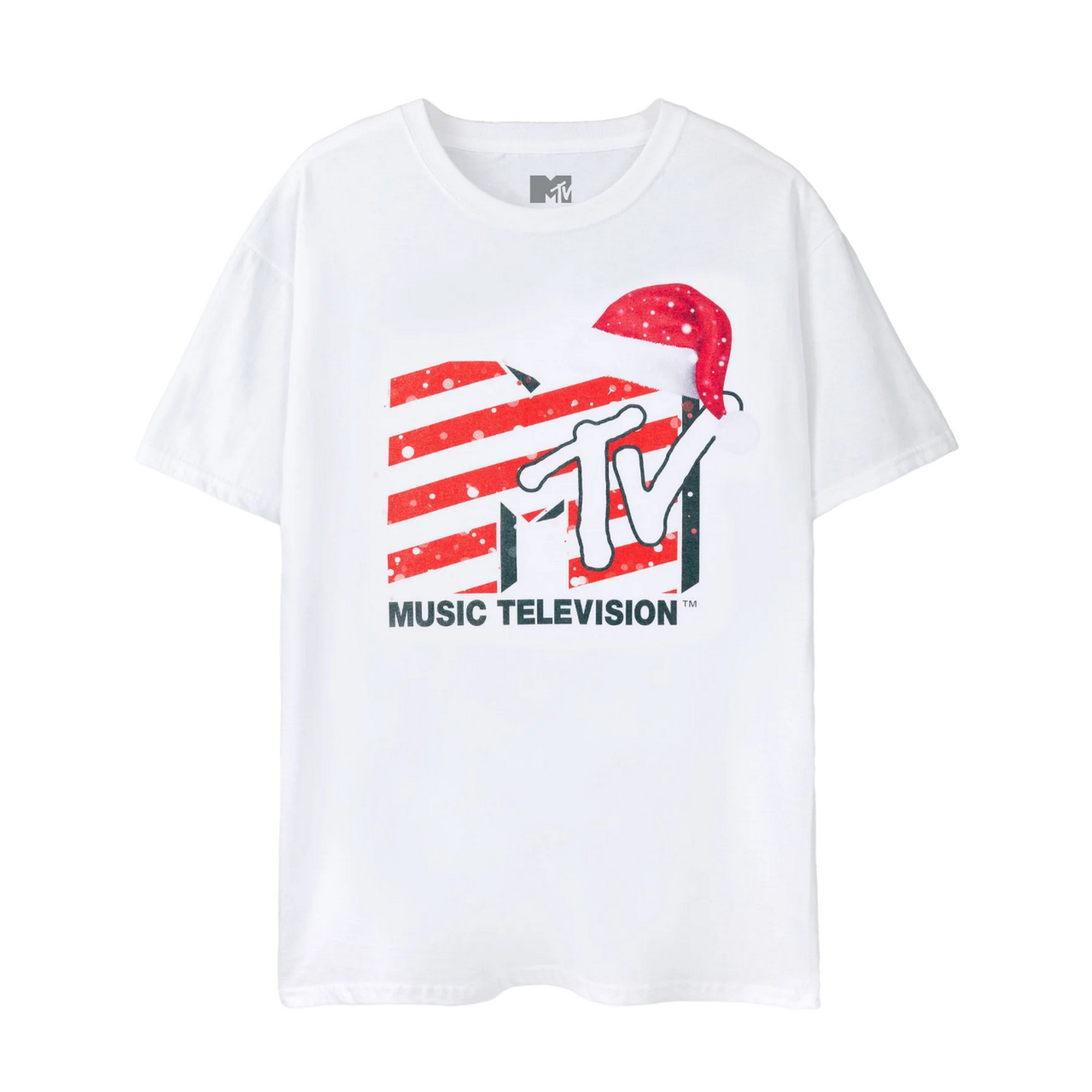 (エムティーヴィー) MTV オフィシャル商品 ユニセックス Santa Hat Tシャツ 半袖 トップス 【海外通販】