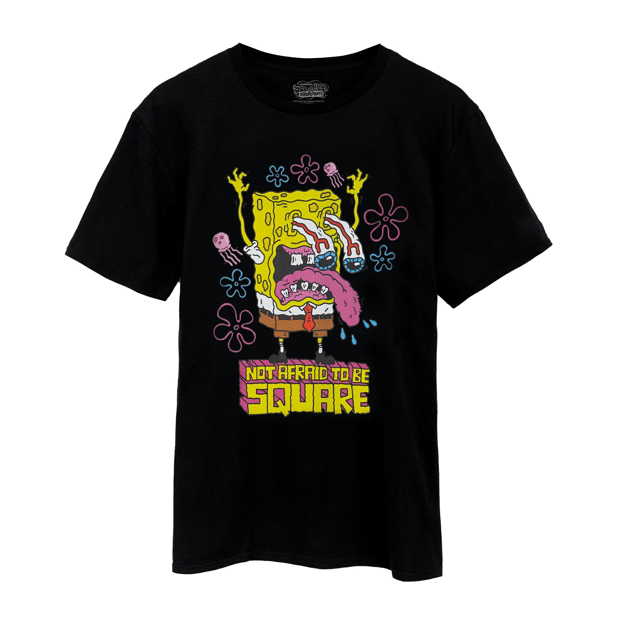 (スポンジ・ボブ) SpongeBob SquarePants オフィシャル商品 メンズ Not Afraid to Be Square Tシャツ 半袖 トップス 【海外通販】