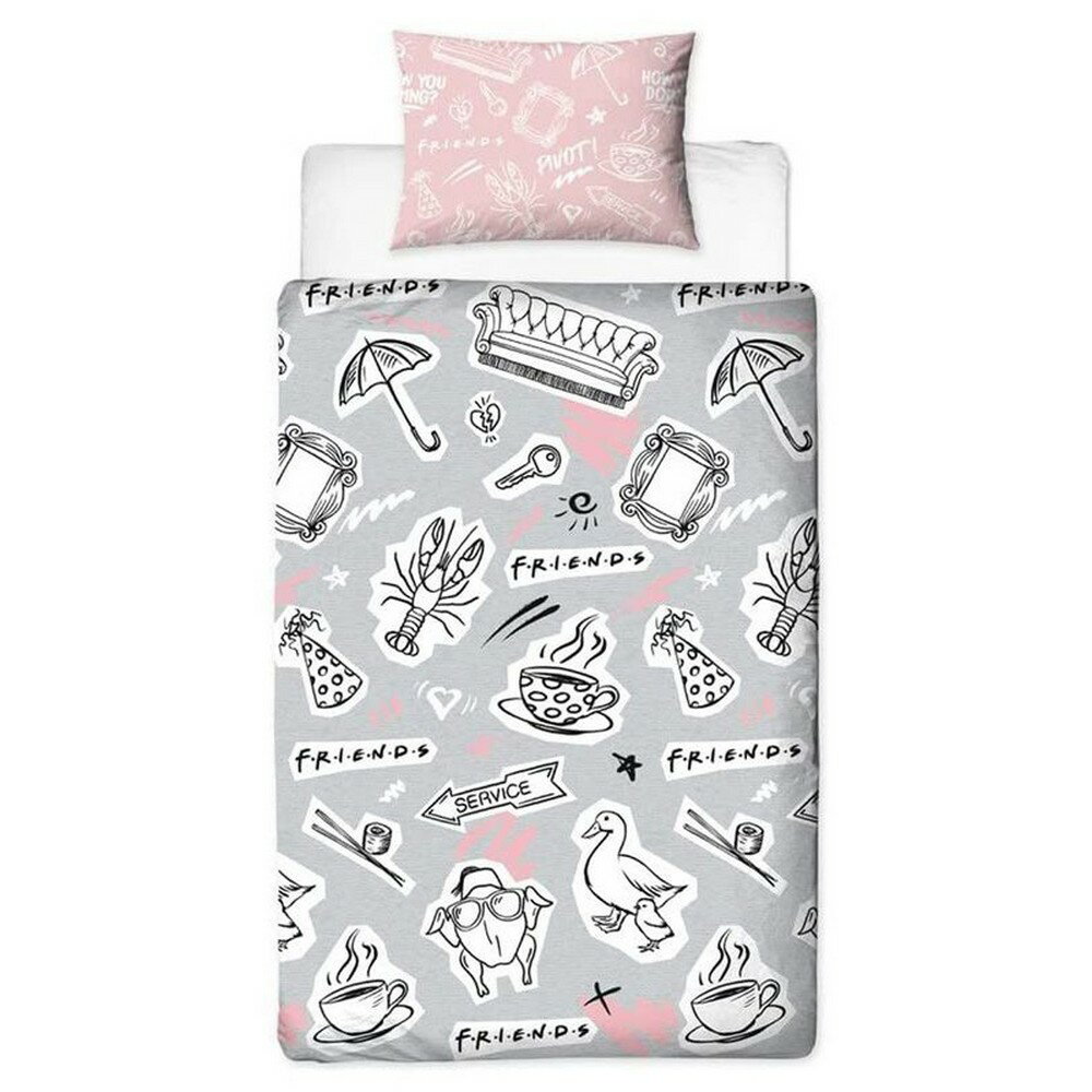 (フレンズ) Friends オフィシャル商品 コーヒー 掛け布団カバー・枕カバーセット 【海外通販】