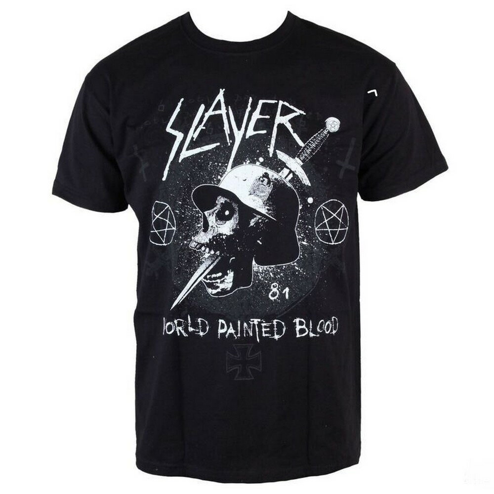 (スレイヤー) Slayer オフィシャル商品 レディース World Painted Blood Skull Tシャツ 半袖 トップス 【海外通販】