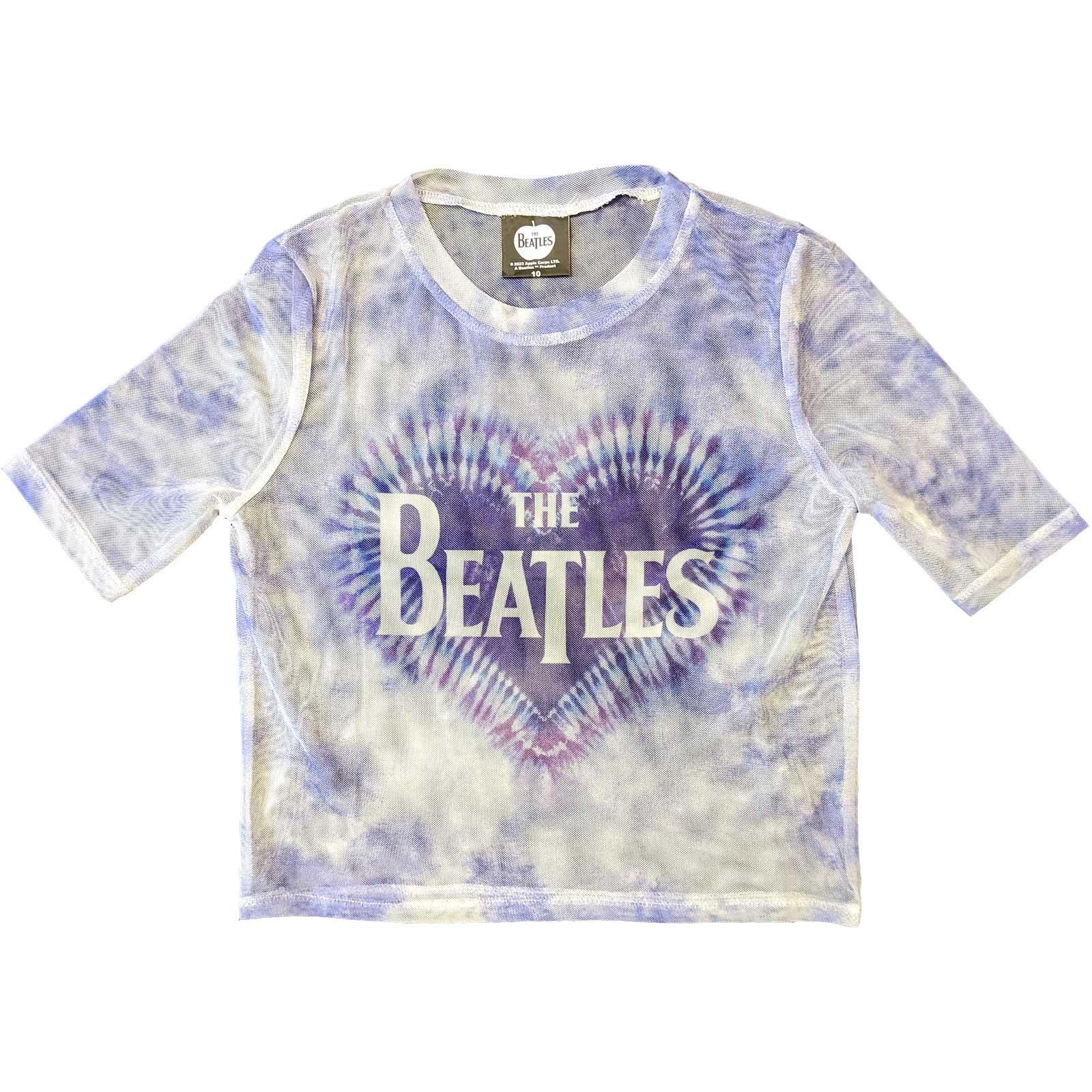 (ビートルズ) The Beatles オフィシャル商品 レディース Heart & Drop T ロゴ Tシャツ クロップ丈 半袖 トップス 【海外通販】