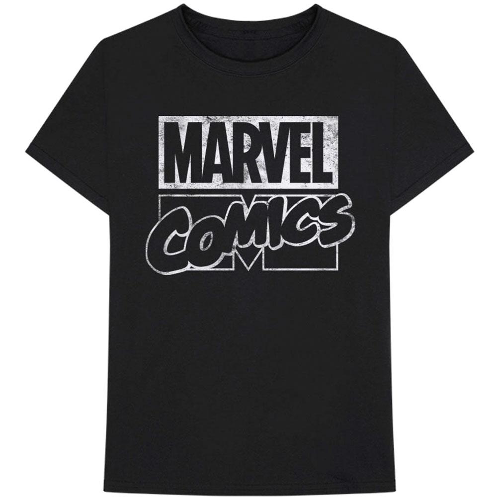 (マーベル・コミック) Marvel Comics オフィシャル商品 ユニセックス ロゴ Tシャツ コットン 半袖 トップス 【海外通販】