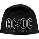 (エーシー・ディーシー) AC/DC オフィシャル商品 ユニセックス Back In Black ニット帽 ビーニー キャップ 【海外通販】