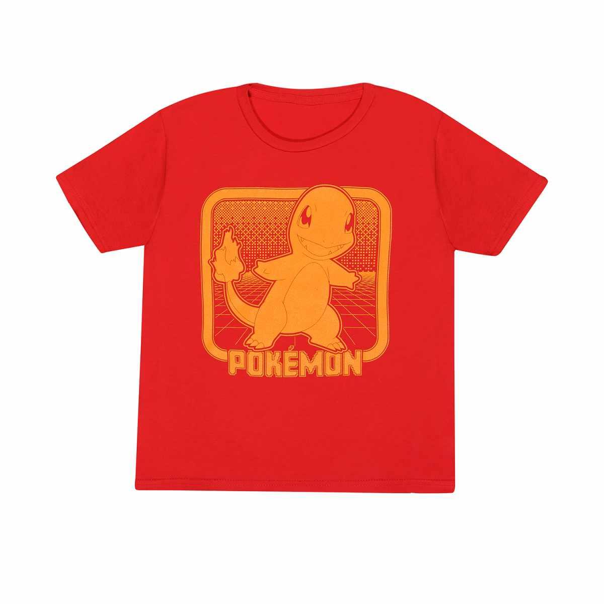 ポケモン Pokemon オフィシャル商品 キッズ・子供 ヒトカゲ Tシャツ レトロ 半袖 トップス 【海外通販】