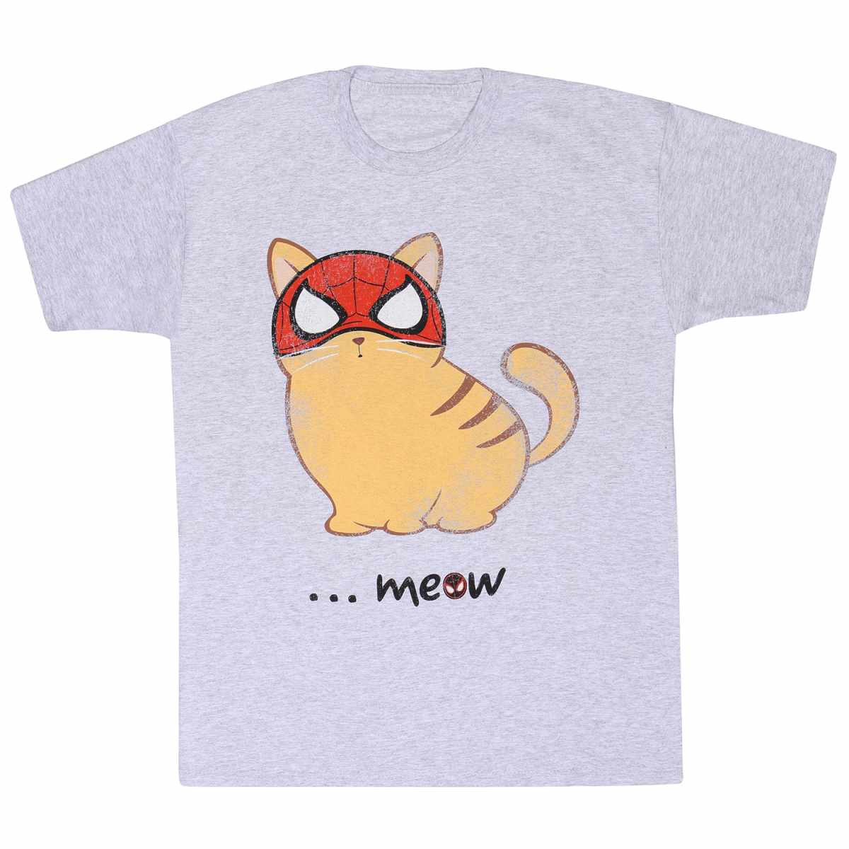 (スパイダーマン) Spider-Man オフィシャル商品 ユニセックス Meow Tシャツ マイルズ・モラレス 半袖 トップス 【海外通販】