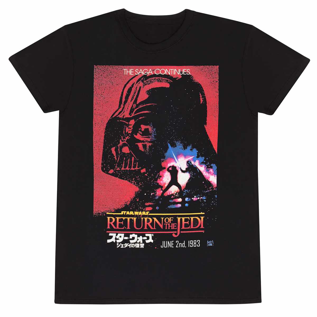 (スター・ウォーズ : ジェダイの帰還) Star Wars: Return Of The Jedi オフィシャル商品 ユニセックス ダースベーダー Tシャツ 半袖 トップス 