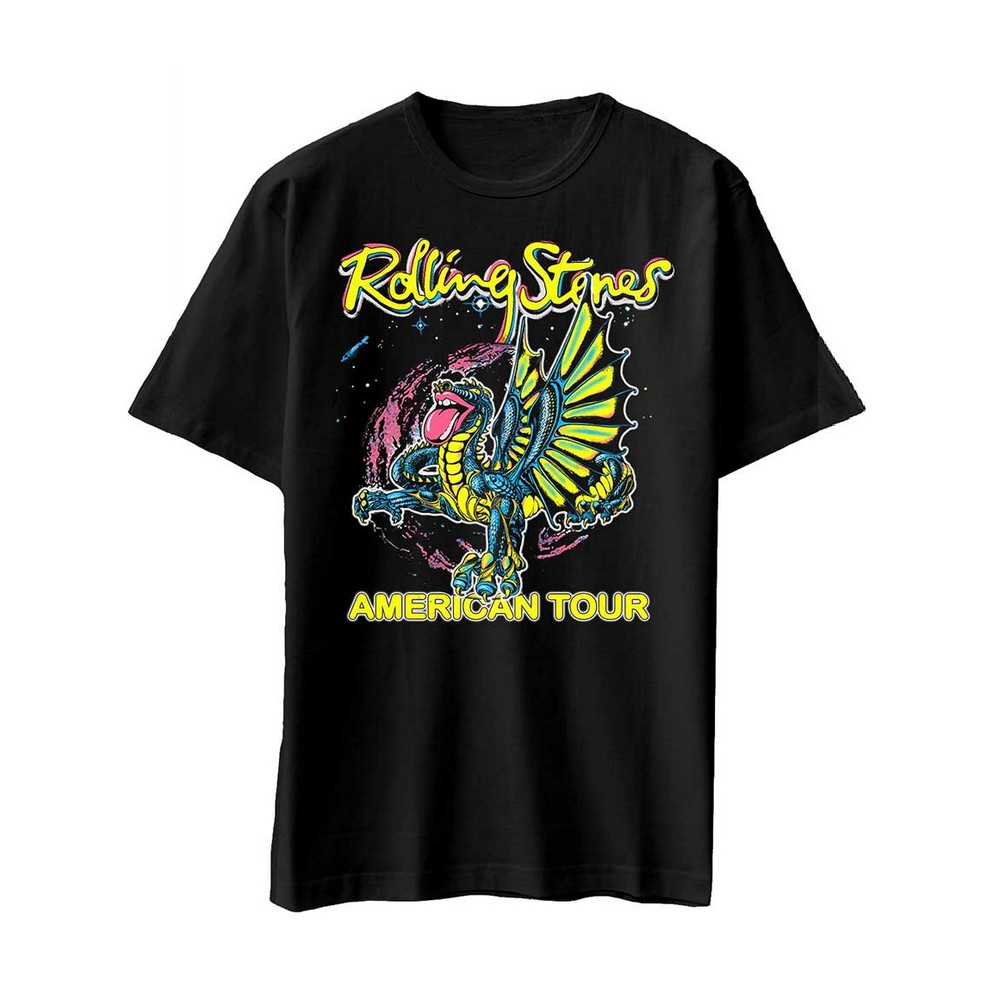 (ローリング・ストーンズ) The Rolling Stones オフィシャル商品 ユニセックス American Tour Tシャツ ドラゴン 半袖 トップス 【海外通販】