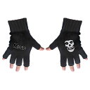 (ミスフィッツ) Misfits オフィシャル商品 ユニセックス Logo & Fiend 手袋 フィンガーレス グローブ 【海外通販】