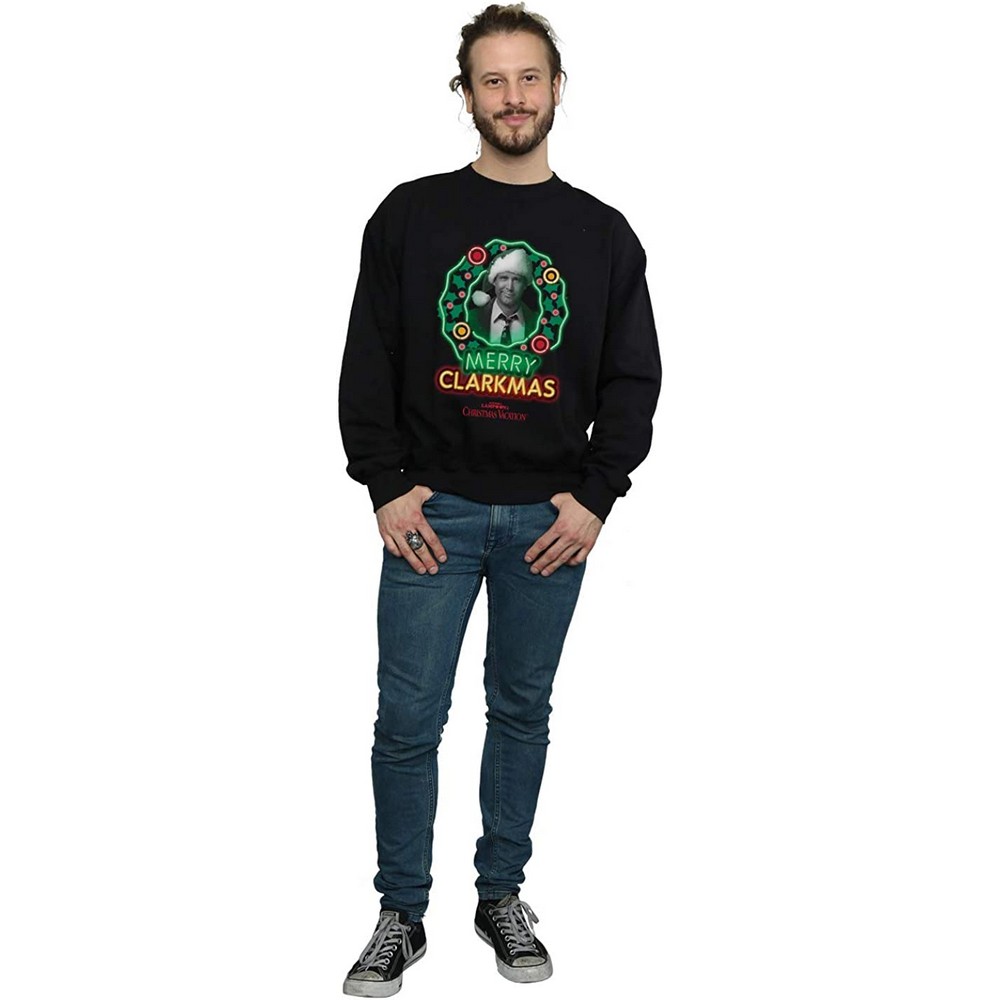 (ナショナル・ランプーン/クリスマス・バケーション) National Lampoon's Christmas Vacation オフィシャル商品 メンズ Clarkmas Christmas トレーナー グレースケール 長袖 トップス 【海外通販】