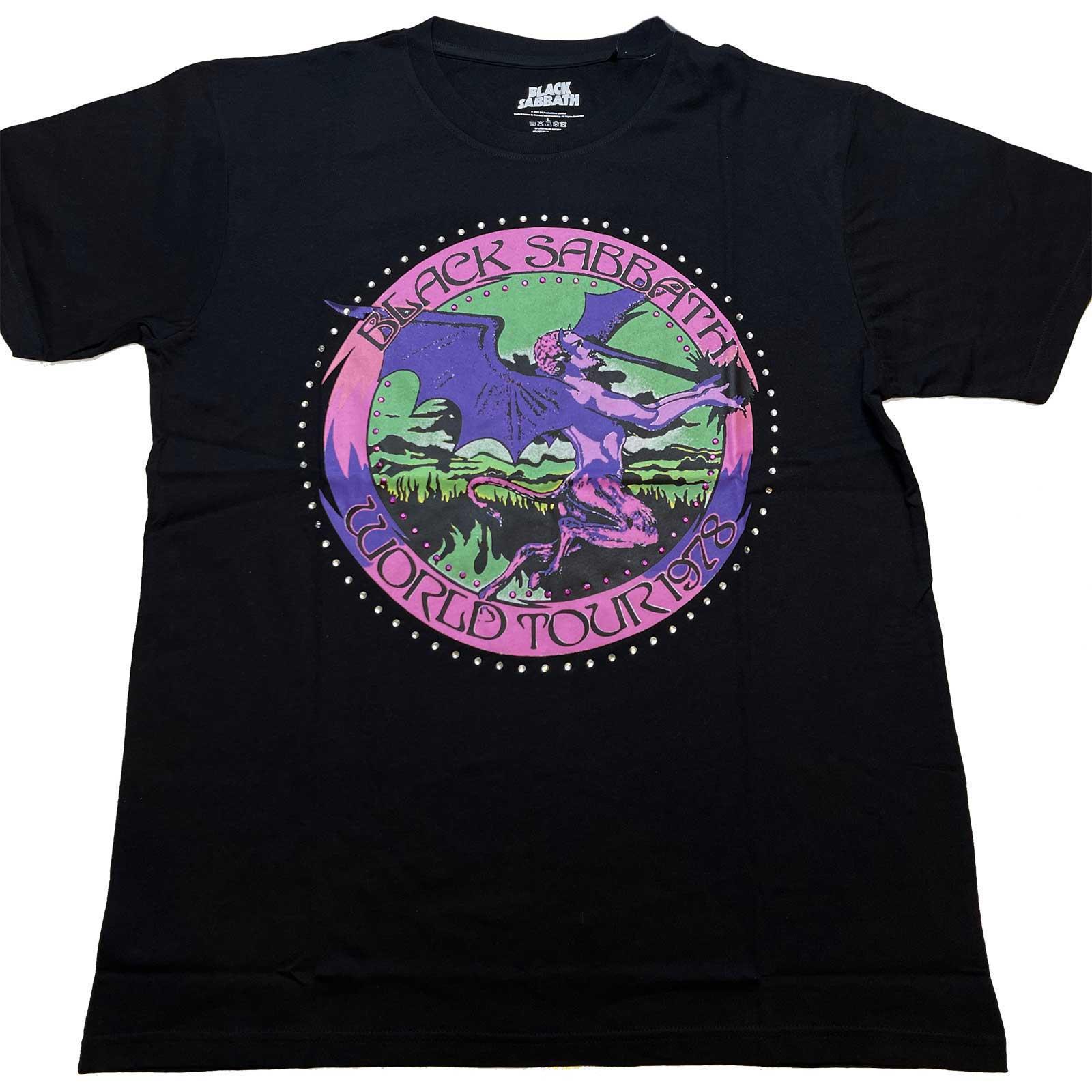 (ブラック・サバス) Black Sabbath オフィシャル商品 キッズ・子供 Tour'78 Tシャツ 飾り 半袖 トップス 【海外通販】