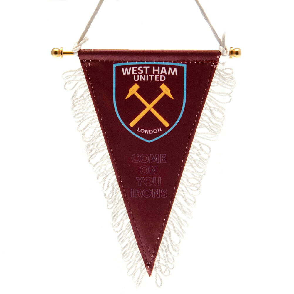 ウェストハム・ユナイテッド フットボールクラブ West Ham United FC オフィシャル商品 三角形 ペナント 飾り 【海外通販】